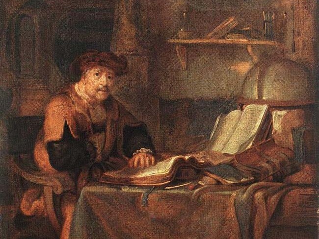     Гербрандт Янс ван ден Экхаут. Ученый за книгами (фрагмент). 1671   
undefined