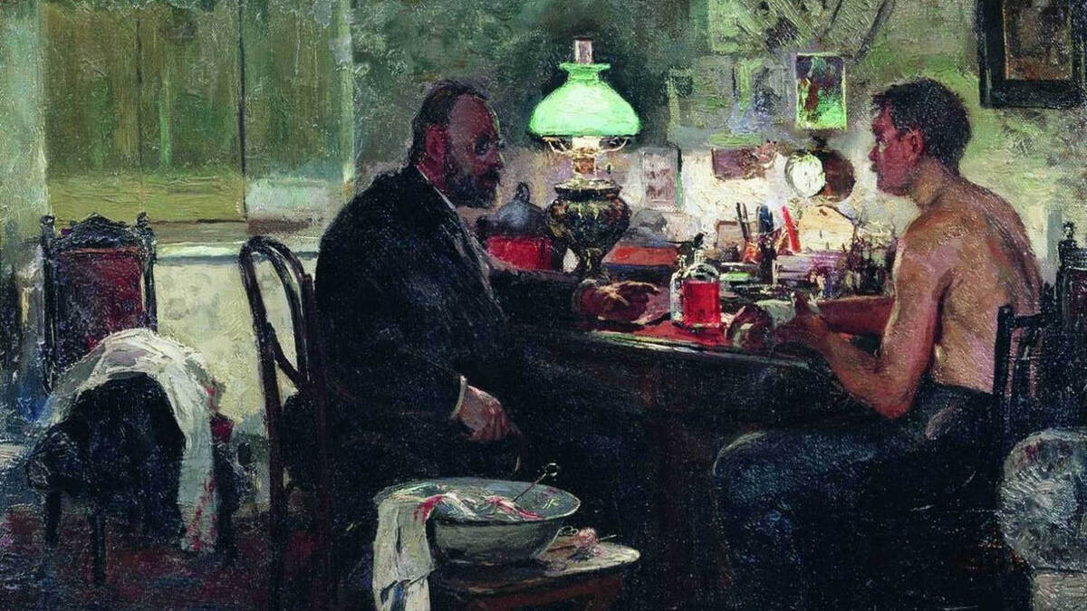     Николай Ярошенко. На приёме у врача (фрагмент). 1890