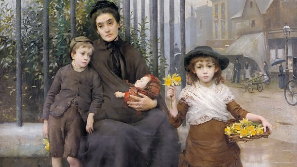     Томас Бенджамин Кеннингтон. Крайняя бедность (фрагмент). 1889