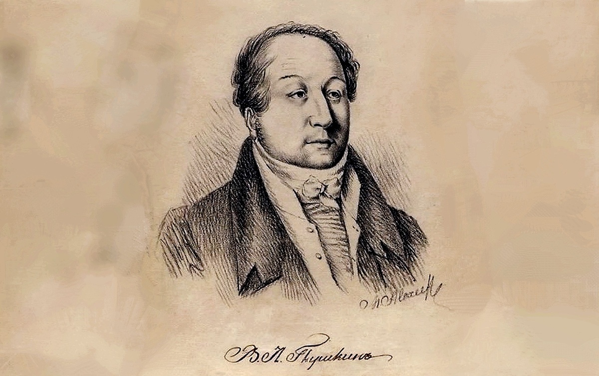 художник Вивьен де Шатобрен (?). Портрет Василя Львовича Пушкина. 1823 г. 