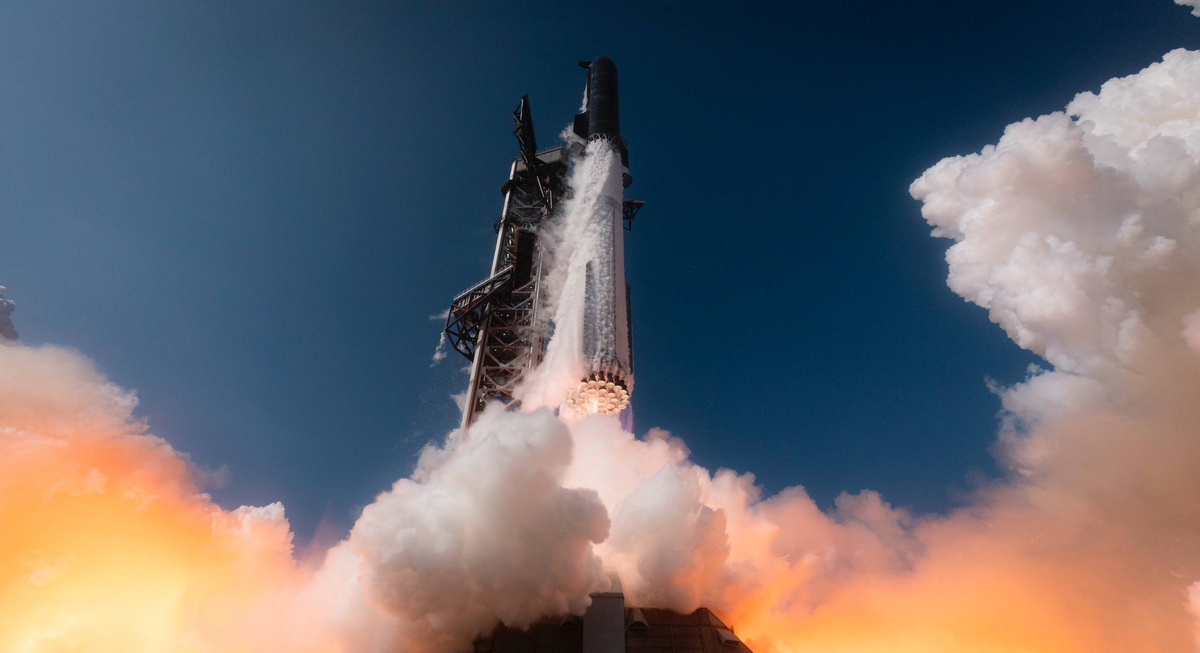 Старт миссии IFT-12 Starship 23 мая 2026 года, фото SpaceX 