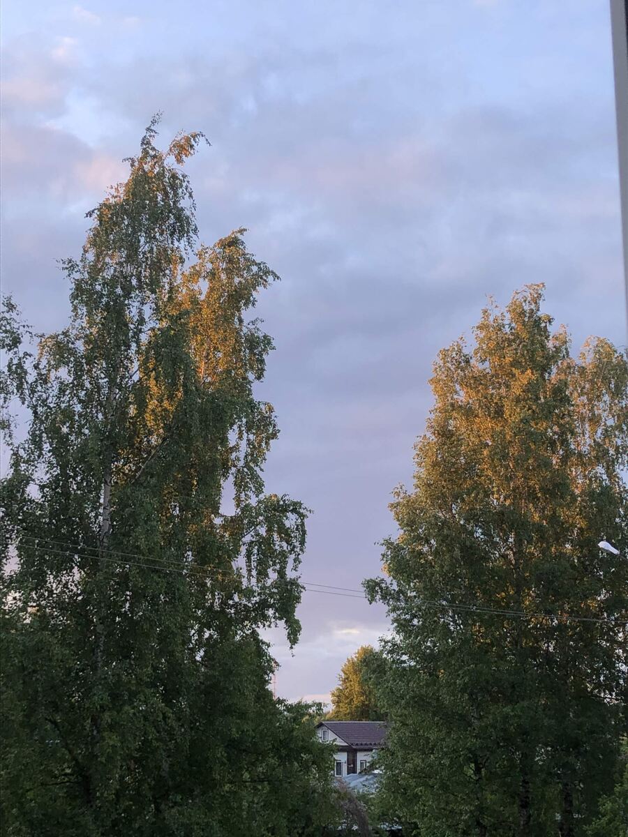 Закат вчера, вид из окна.
