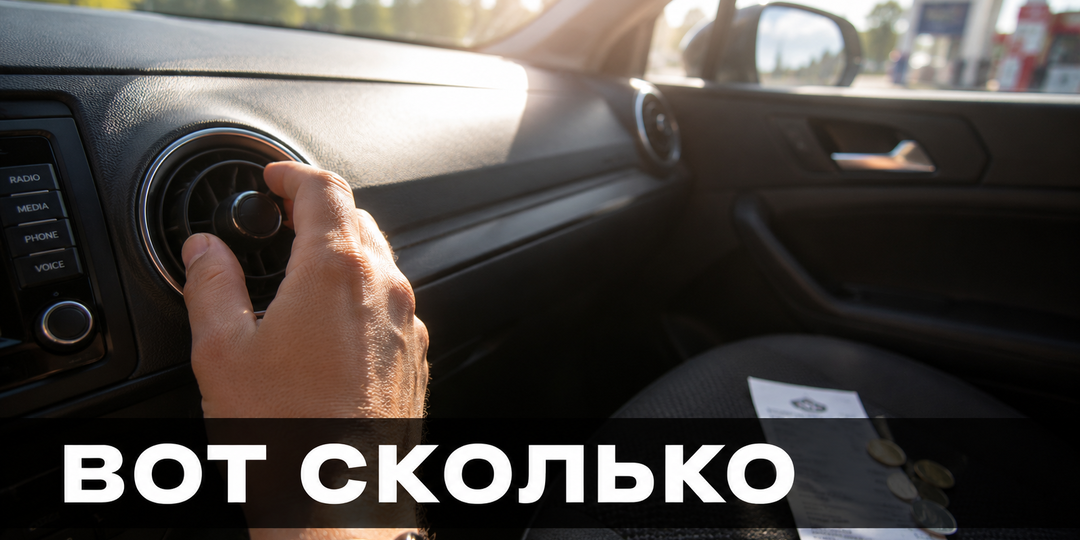 Проверил, сколько бензина съедает кондиционер в жару — считаю с чеками