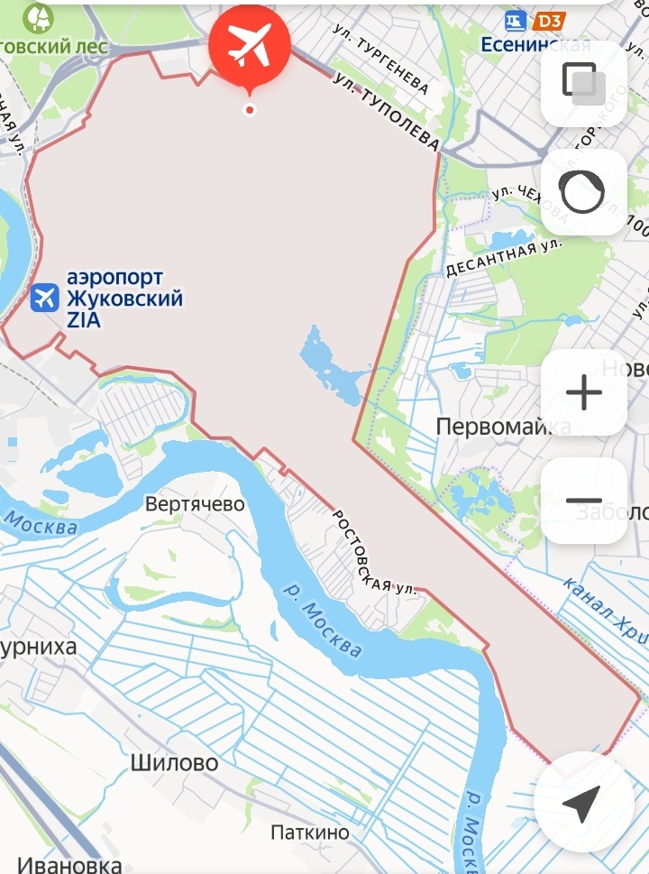 Аэропорт Жуковский на карте. Отсюда: ,,Яндекс.Карты'' . Пролистайте вниз, где вас ждёт больше картинок.
