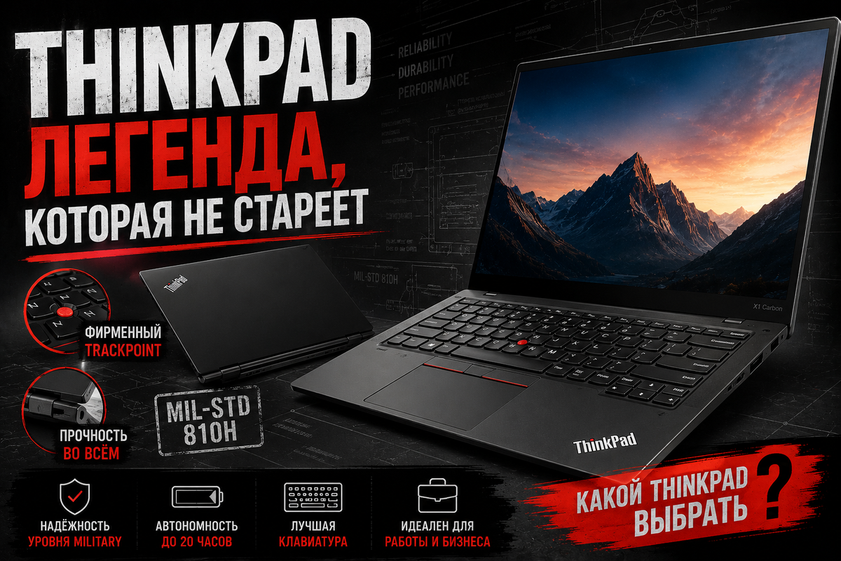 ThinkPad почему легендарные ноутбуки Lenovo до сих пор остаются эталоном для профессионалов