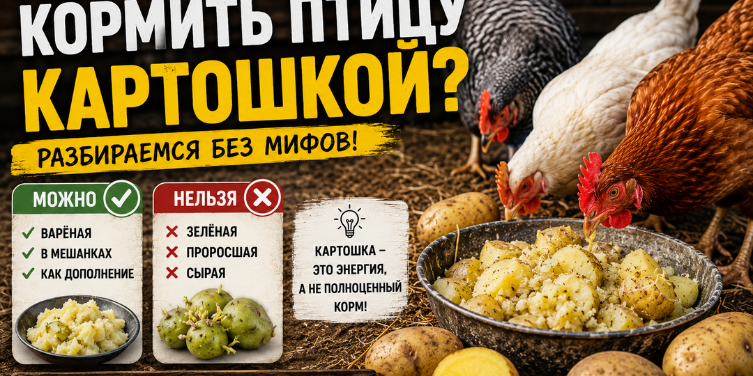 Можно ли кормить птицу картошкой? Правда, которую многие фермеры узнают слишком поздно