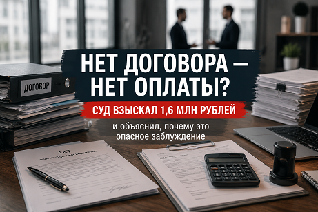 Нет договора — нет оплаты? Суд взыскал 1,6 миллиона рублей и объяснил, почему это опасное заблуждение