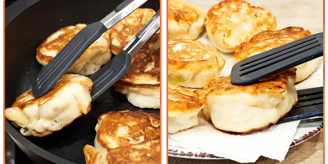Пышные оладьи на любой вкус. 2 рецепта на кефире и дрожжах (с начинкой и классическое тесто)