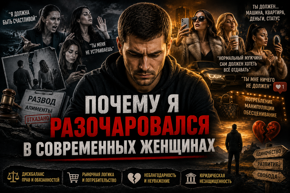 мужчины разочаровались в женщинах