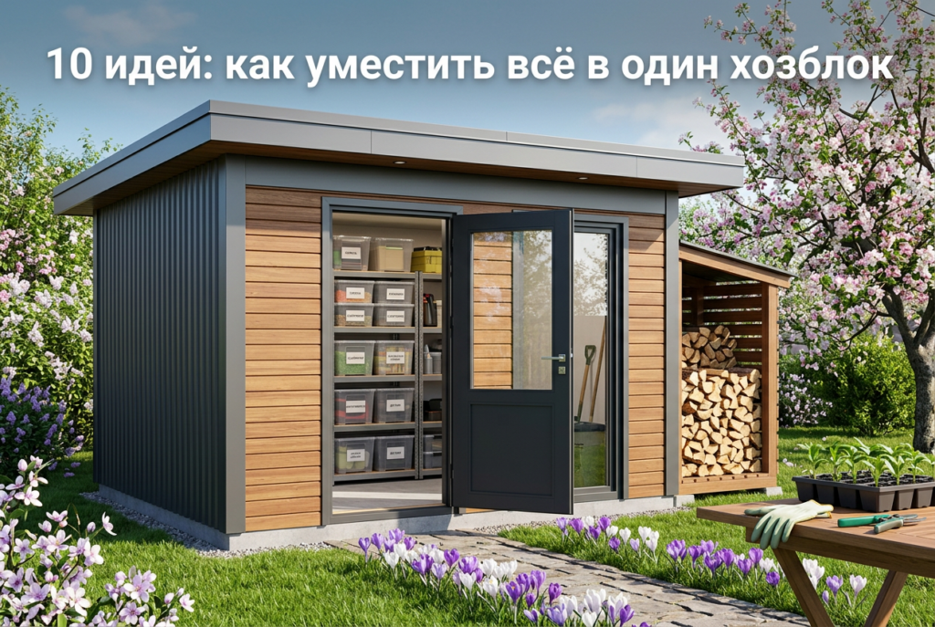    Грамотное зонирование хозблока позволяет эффективно использовать каждый квадратный метр. hozblock
