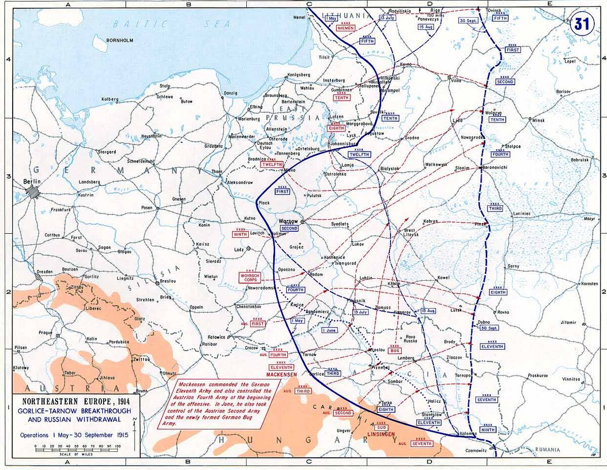 Восточный фронт. Лето 1915 года