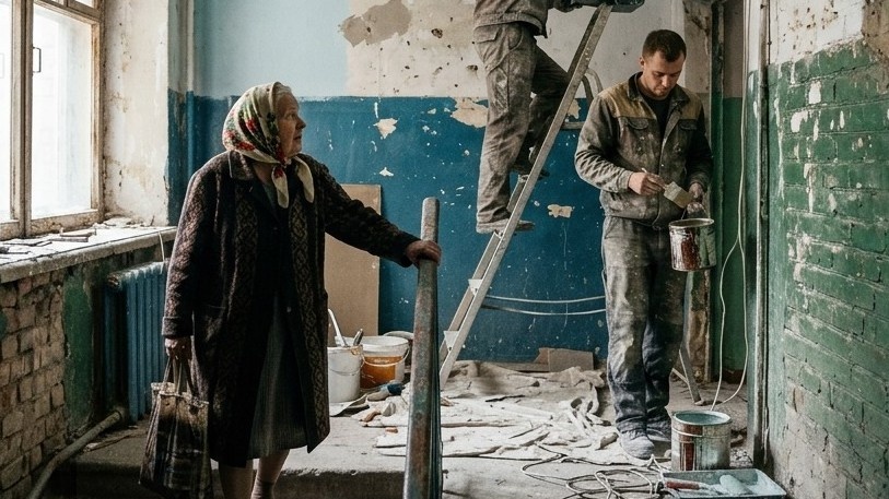 Капремонт в доме начался шумно