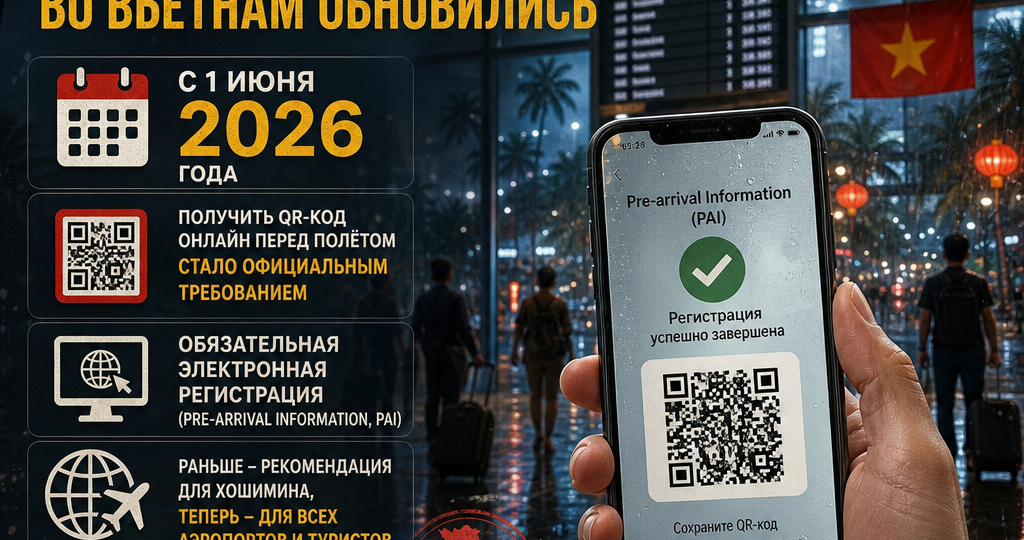 🚨 Новое правило въезда во Вьетнам с 1 июня 2026: QR-код обязателен! Инструкция для туристов