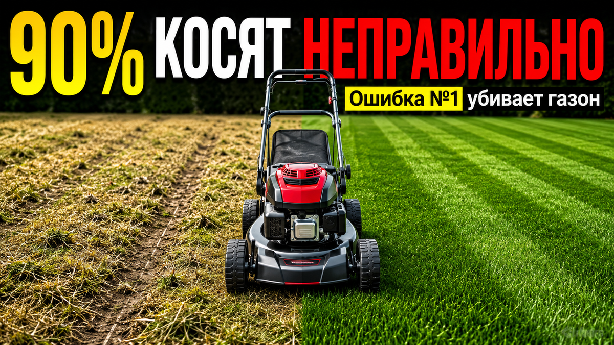 Правильный покос газона без ошибок