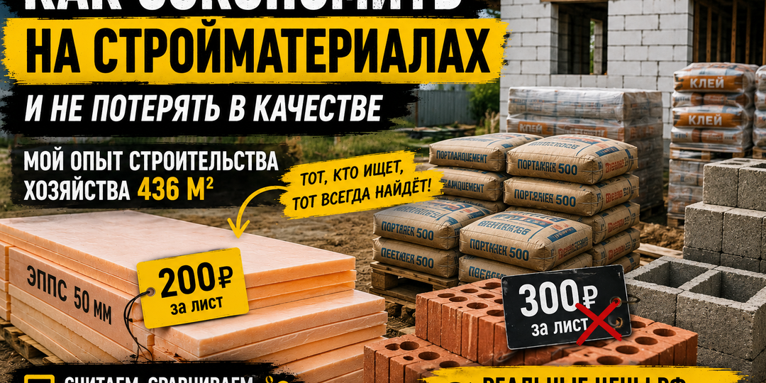 Как я экономил на стройматериалах для хозяйства 436 м² и не превратил стройку в ярмарку разочарований
