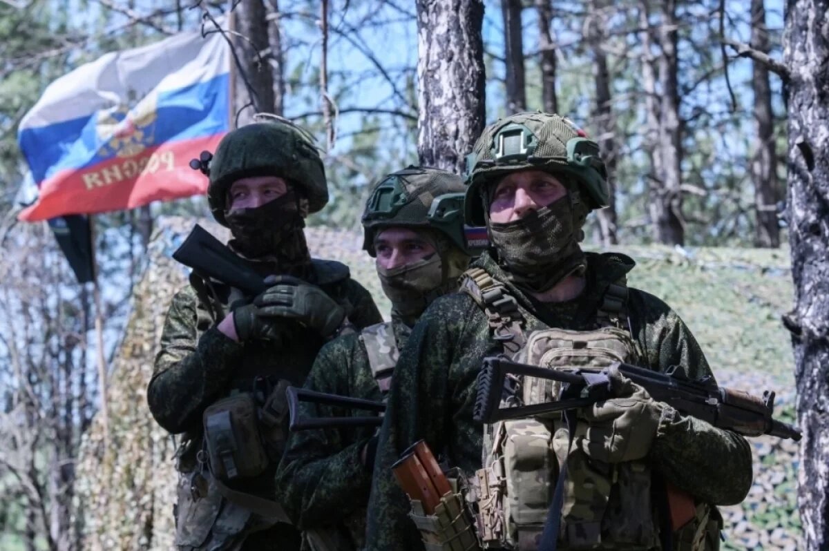    Военнослужащие штурмовых подразделений группировки войск «Запад» ВС РФ.
