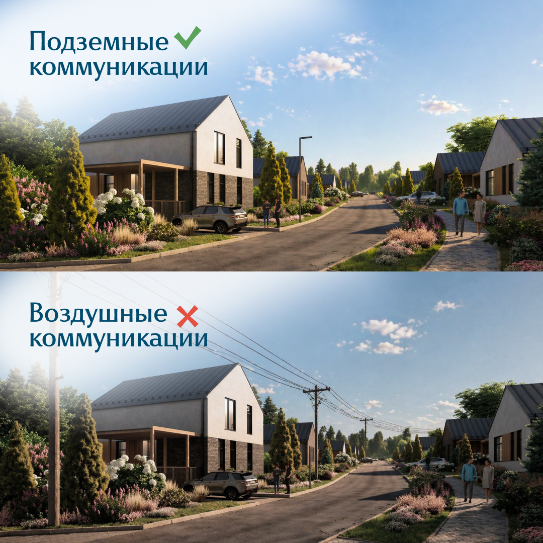 Подземныйе коммуникации в коттеджном поселке "Ясенево"
