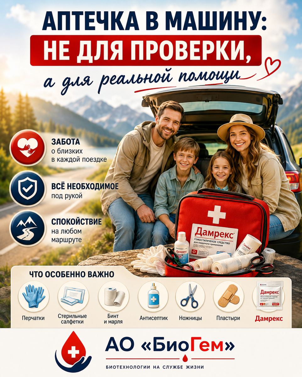 Аптечка в машину: не для проверки, а для реальной помощи