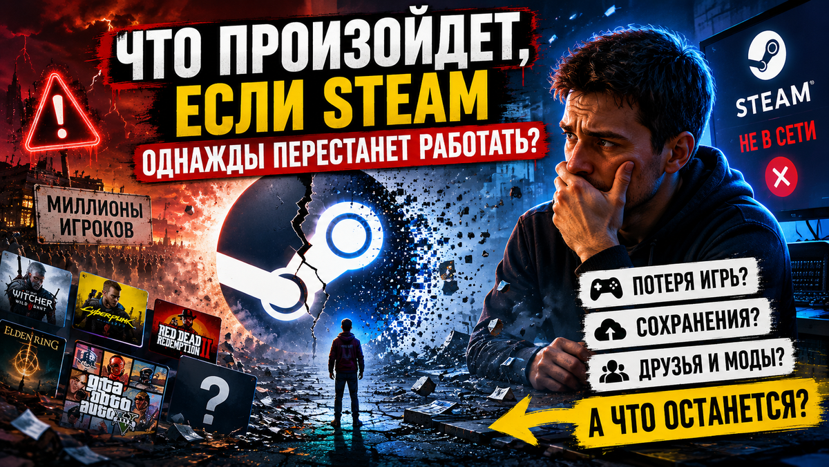 Что произойдет, если Steam однажды перестанет работать Меня больше всего пугает не потеря игр