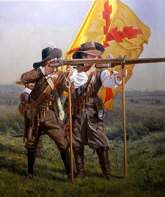 Мушкетеры терции. Художник José Ferre Clauzel