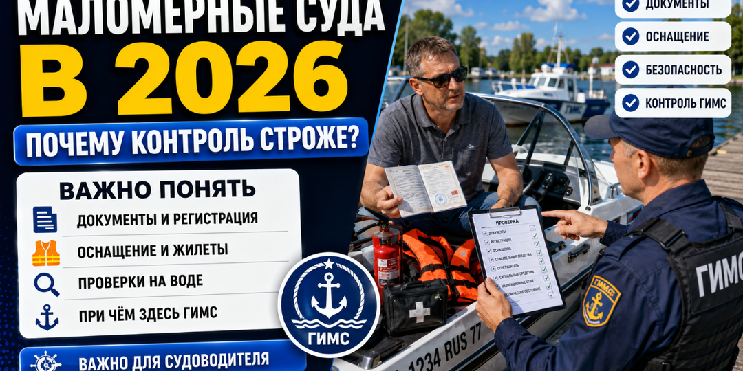 Маломерные суда в 2026 — почему контроль на воде становится строже и при чём здесь ГИМС