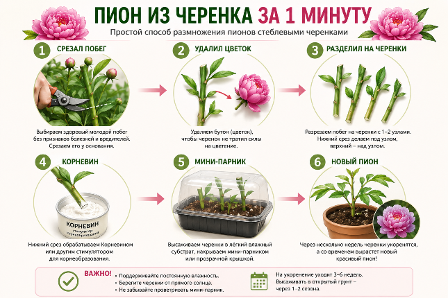 Пион  из черенка