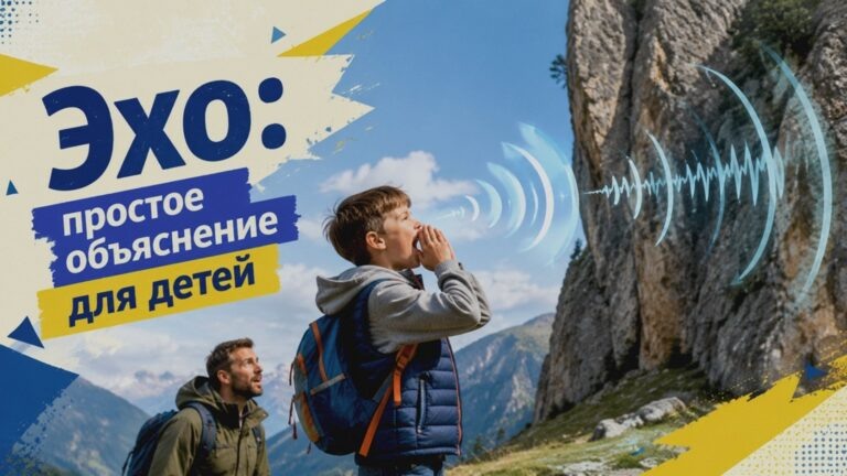    Иллюстрация к материалу: Эхо для детей: простое объяснение звука и почему он возвращается