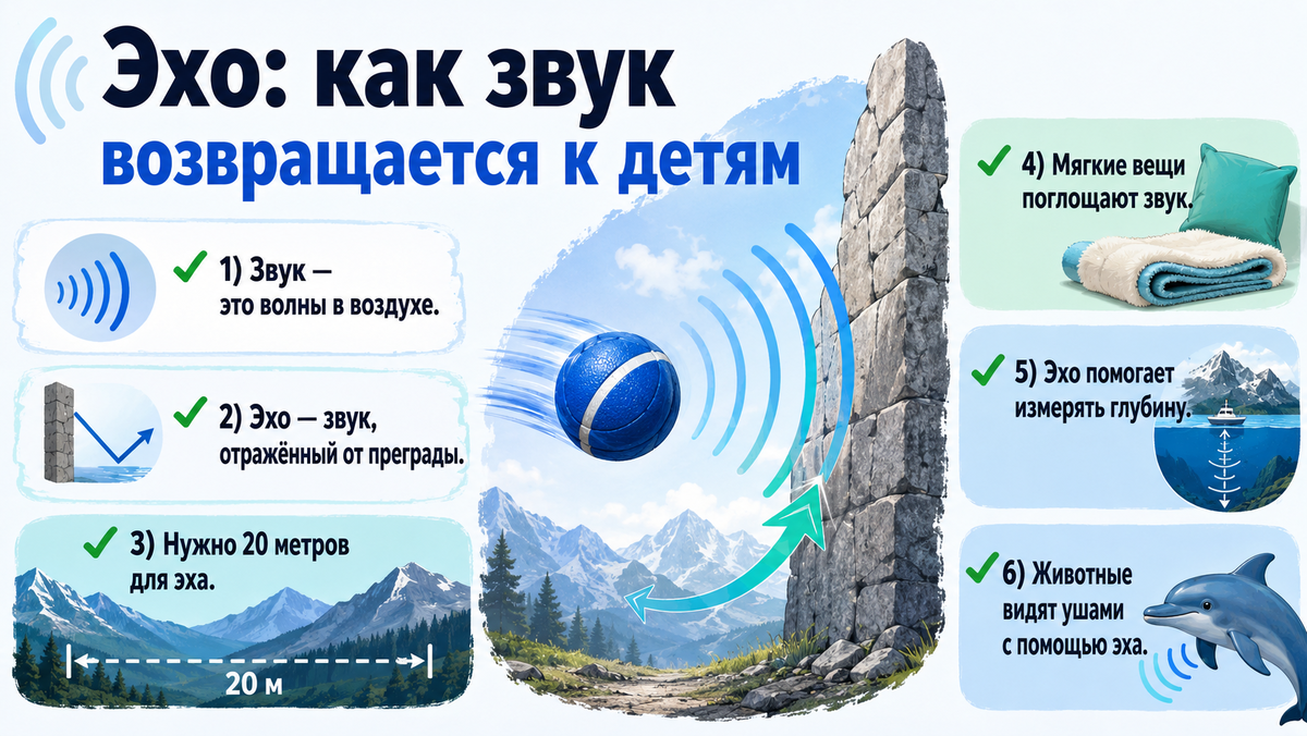 Эхо: как звук возвращается к детям  📷
