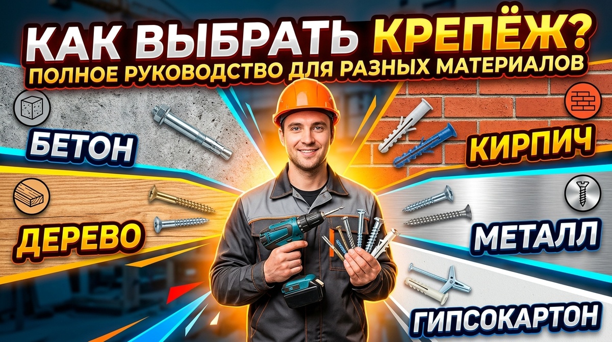как выбрать крепеж для разных материалов