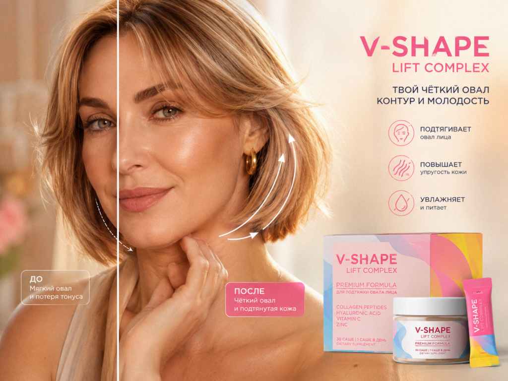    До и после: чёткий овал и подтянутая кожа с V‑SHAPE Lift Complex adminzelenayausadba