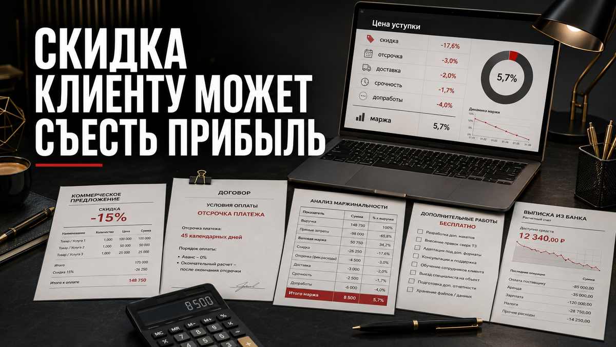 Как законно давать уступки клиентам и не превращать хорошую сделку в кассовый разрыв.
