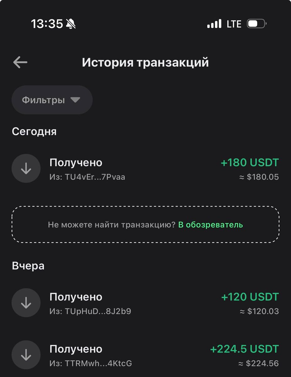 Продажа рекламы за сегодня и за вчера
