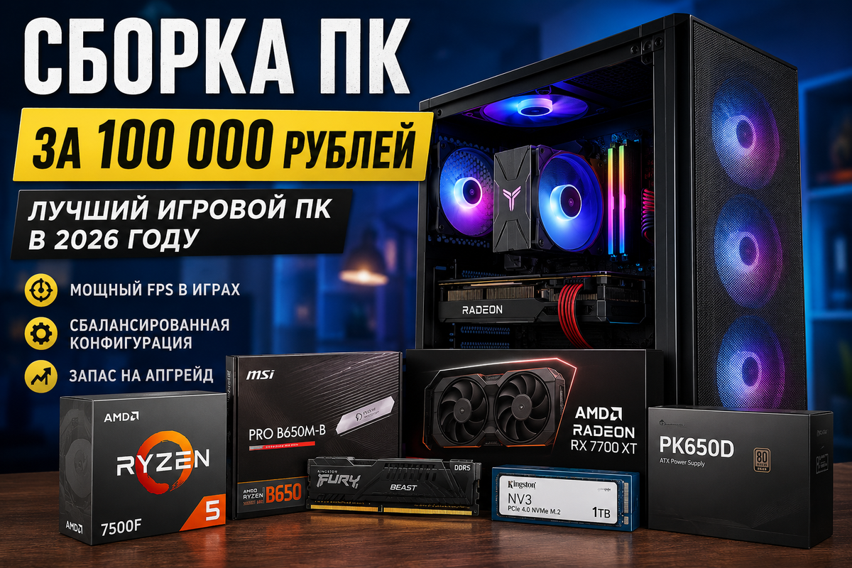 Сборка ПК за 100000 рублей в 2026 году