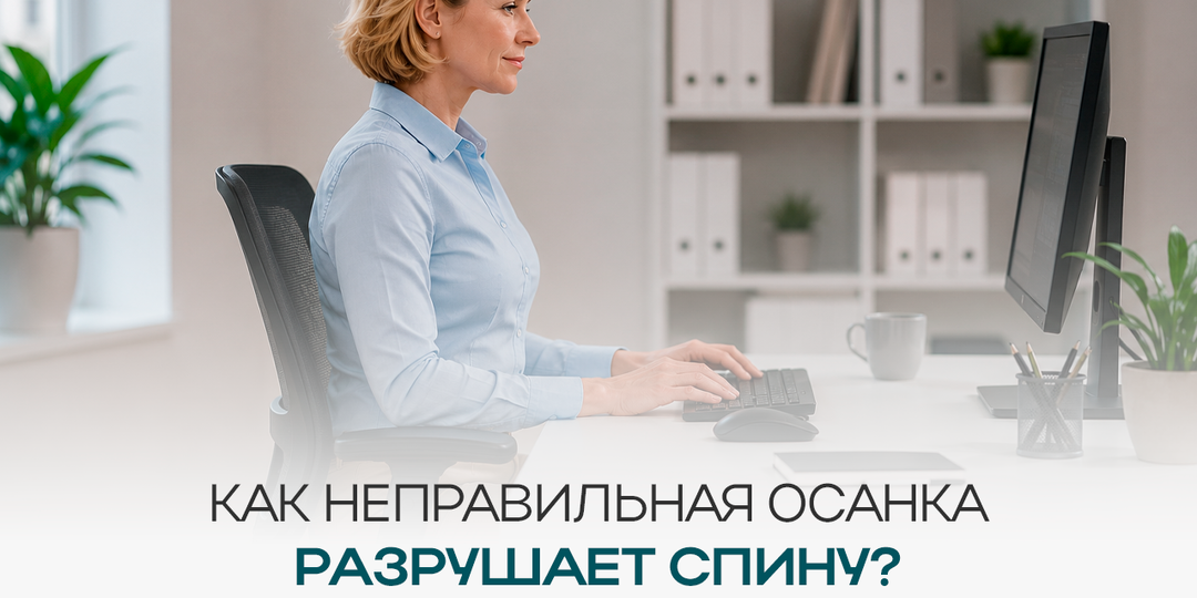 Как неправильная осанка за компьютером разрушает спину?