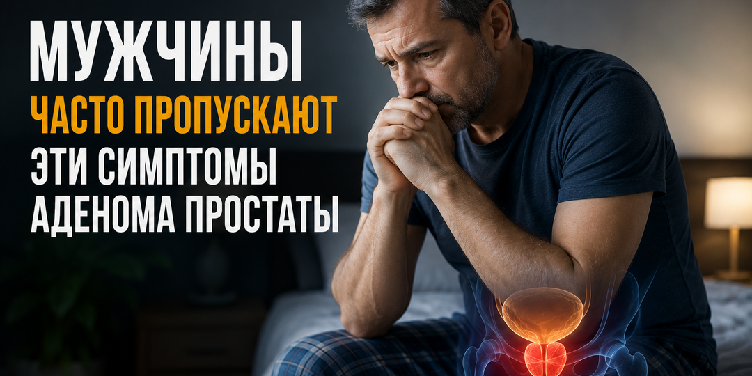 Мужчины часто пропускают эти симптомы аденомы простаты
