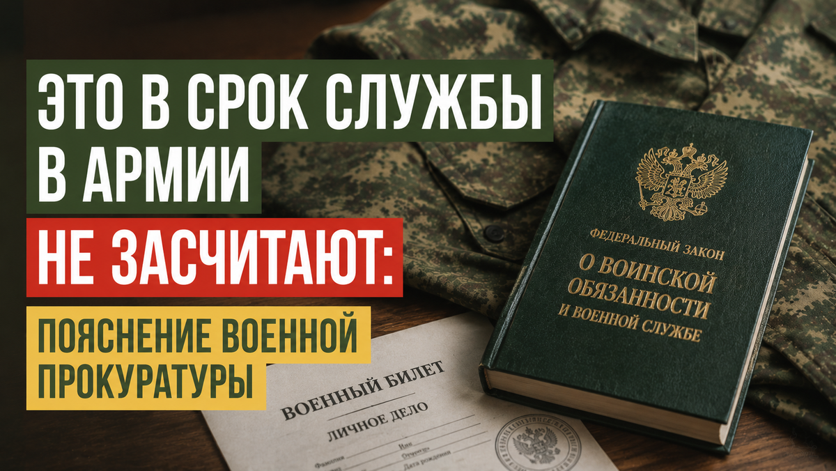Это в срок службы в армии не засчитают: пояснение военной прокуратуры