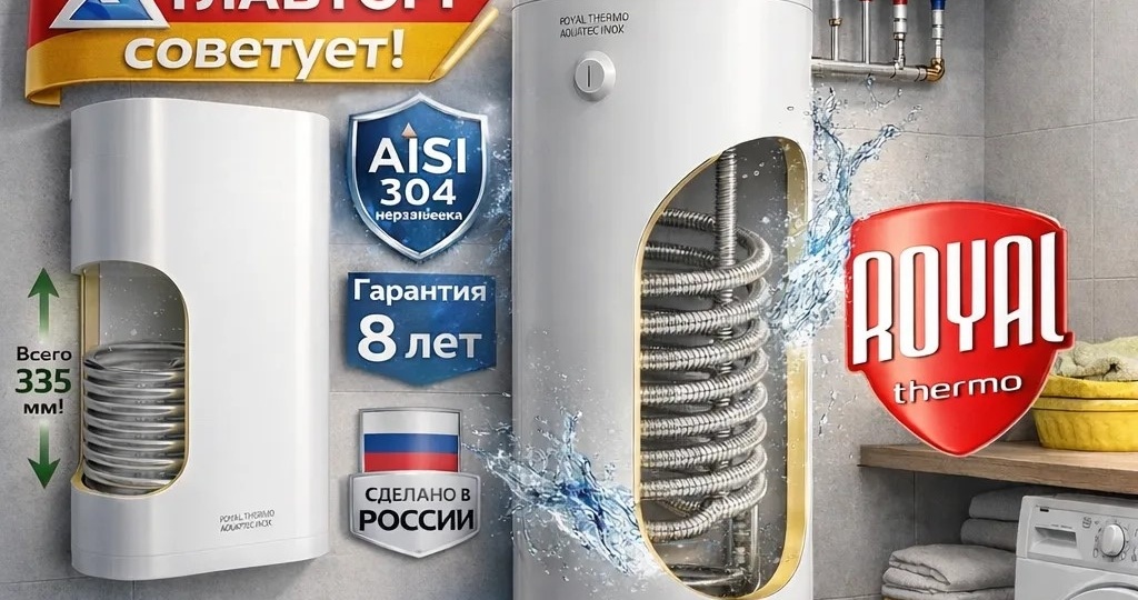 Бойлеры косвенного нагрева Royal Thermo INOX — от 100 до 200 л!