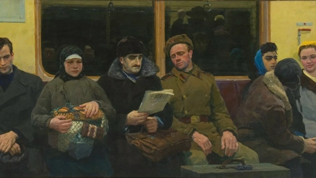 Дмитрий Жилинский. «В метро». 1957