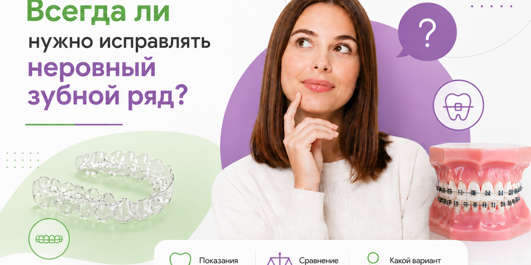 Всегда ли нужно исправлять неровный зубной ряд