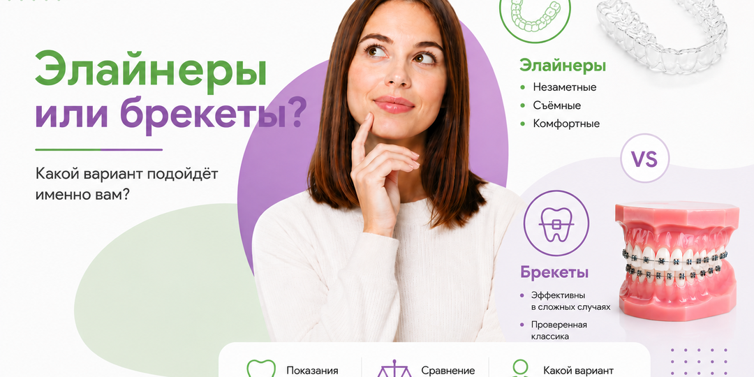 Элайнеры или брекеты? Что выбрать