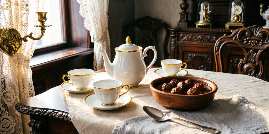 Соус из говядины с мясными лепешками 1893 г.