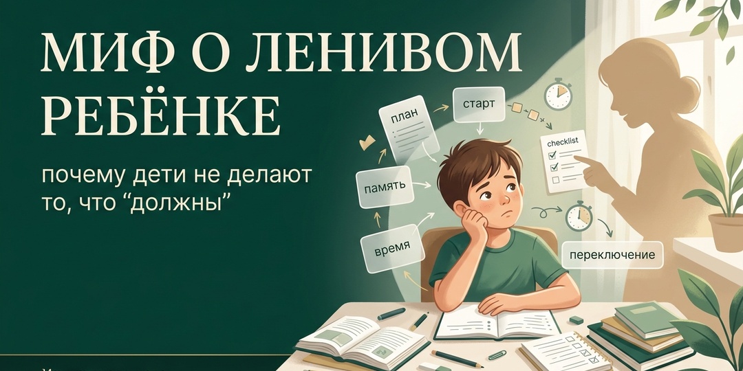 Миф о ленивом ребёнке: почему дети не делают то, что “должны”