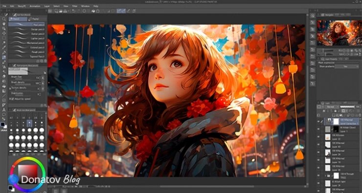    Интерфейс Clip Studio Paint