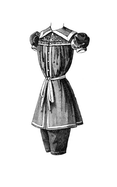 Купальный костюм. Журнал "Вестник моды", 1899 год