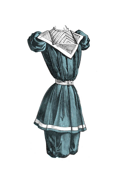 Купальный костюм. Журнал "Вестник моды", 1899 год