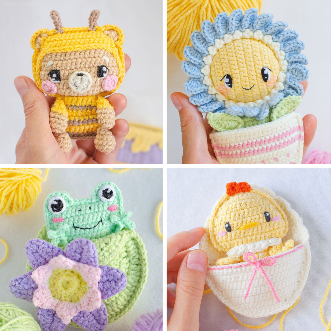 вязаные плоские игрушки крючком