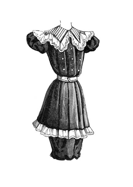 Купальный костюм. Журнал "Вестник моды", 1899 год