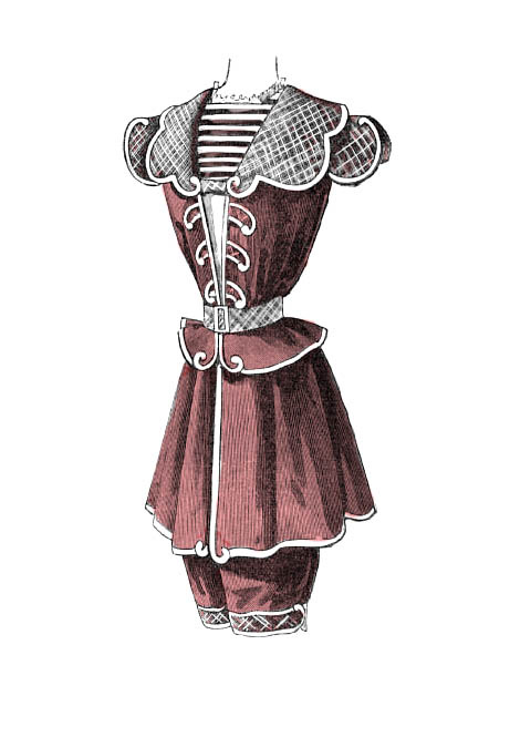 Купальный костюм фантазия. Журнал "Вестник моды", 1899 год
