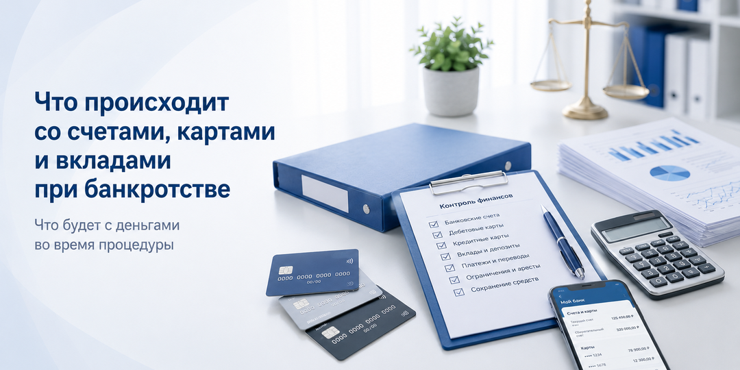 Что происходит со счетами, картами и вкладами при банкротстве
