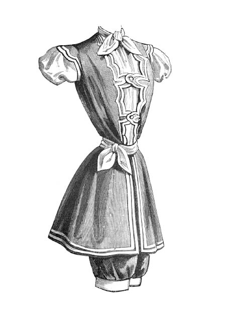 Купальный костюм. Журнал "Вестник моды", 1899 год